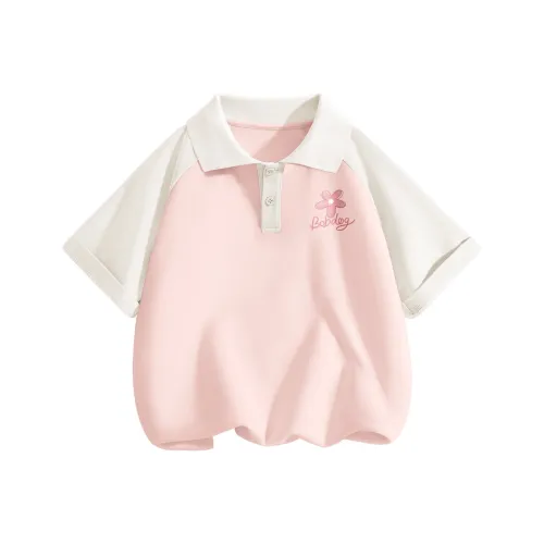 BOBDOG Детский топ Линия Artwork Babu K Розовый Белый Детский