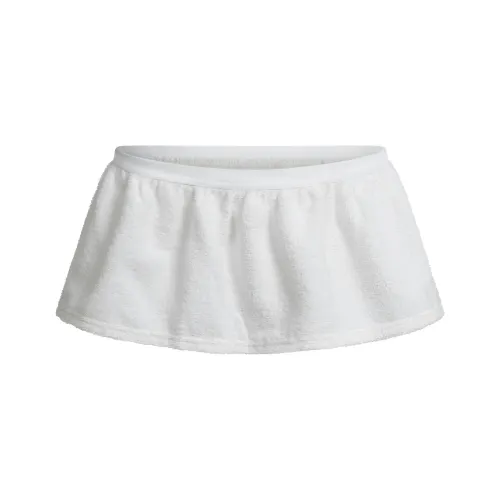 SKIMS SS25 Махровый COVER UPS Микро Юбка Платья и юбки для плавания Женские Снег Снег