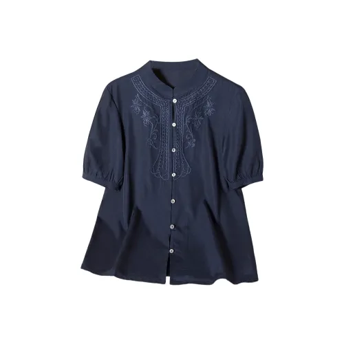 TOUCH Темно-синие Женские Рубашки
