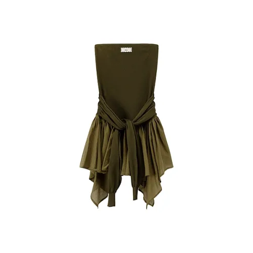 CHUU Горчичный зеленый Женские майки