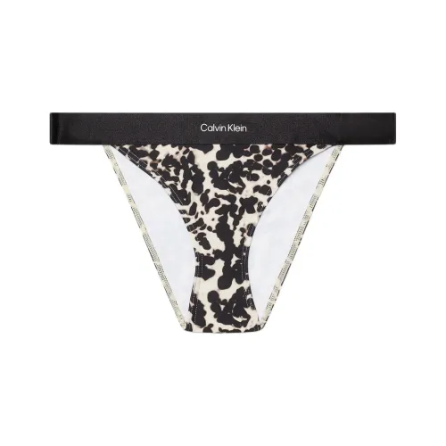 Calvin Klein Бикини Европейская версия Женские Черный Желтый