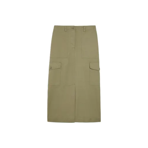 WEEKEND MaxMara Зеленая Женская Повседневная Длинная Юбка