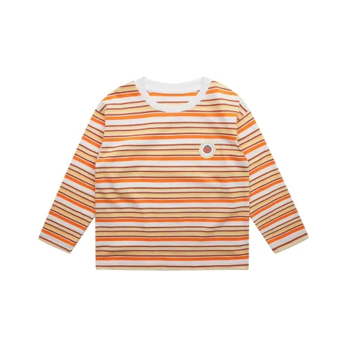 Pure and Good T-Shirt Оранжевый Белый Полосы Дети Возраст 3-7 лет