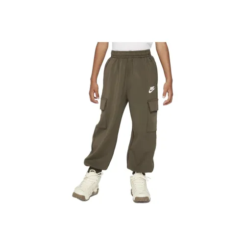 Nike Повседневные брюки хаки зеленого цвета для детей