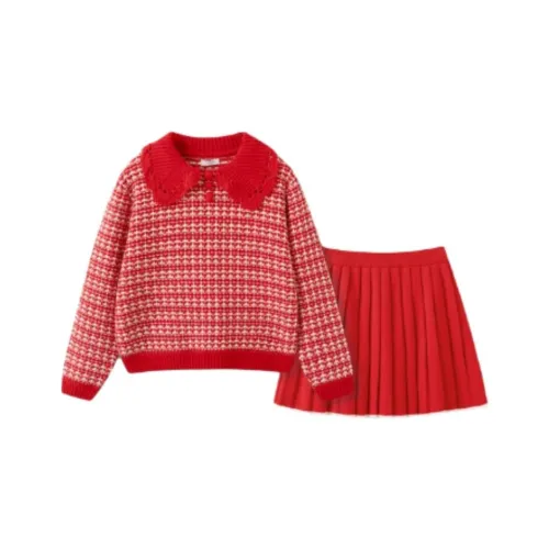 Подростки BALABALA Комплект с юбкой 2 предмета Набор Красный