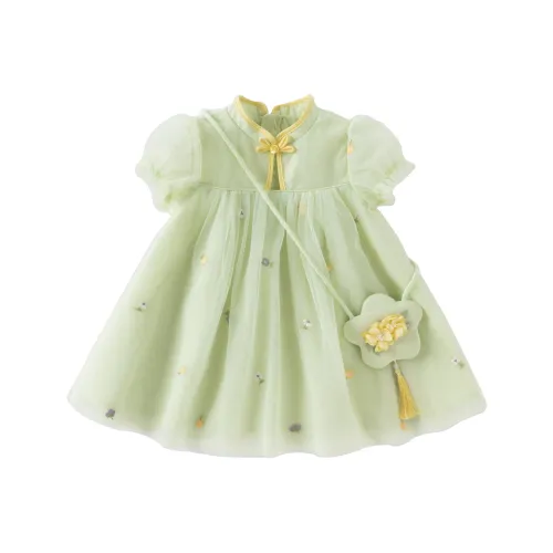 DAVE BELLA Платье в горошек Зеленый Детский Возраст 3-7 лет