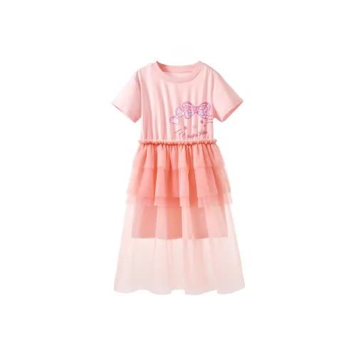 Хелло Китти Платье Галстук F Разрисованный _ Нижняя Правая сторона Светло-розовый Дети Возраст 3-7 лет