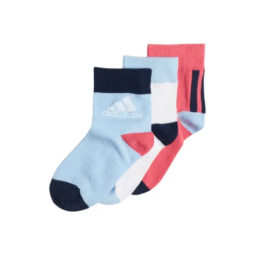 Adidas Носки 3 пачки натуральный розовый белый бриллиантовый синий для детей