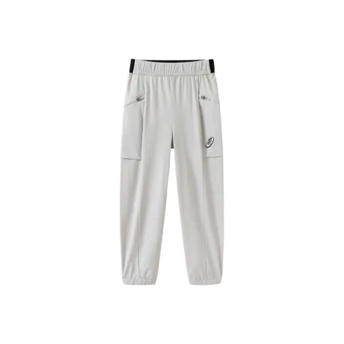 ASICS Light Gray Unisex Kids Quick-Dry Pants ASICS Светло-серый унисекс детские быстросохнущие штаны