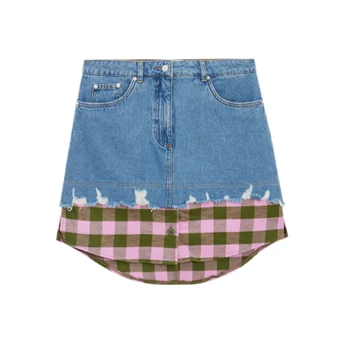 MOSCHINO Джинсовые короткие юбки Женские Синие