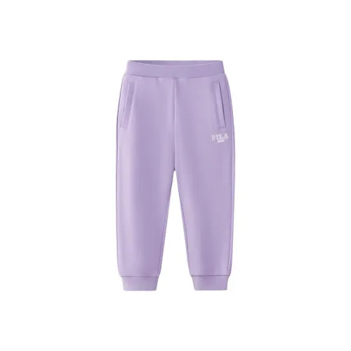 FILA KIDS Детские Вязаные Тренировочные Штаны Сердцеобразной Формы Фиолетовые