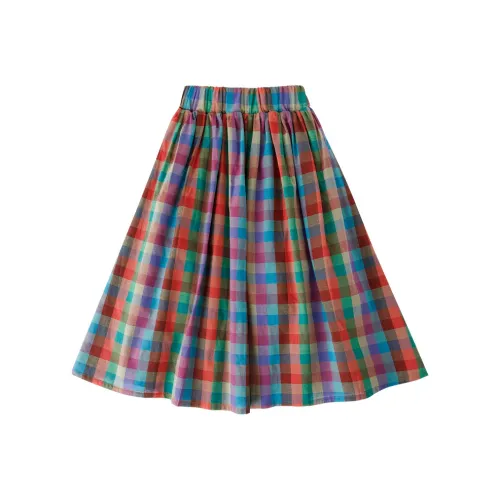 Youyou 1 Point Клетчатый Умеренный Юбка Лето Подростки Клетчатый