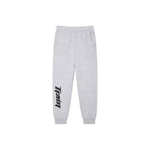 XTEP Вязаные тренировочные штаны среднего размера серого цвета Фотиния