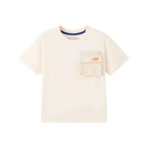 New Balance совместная футболка T Кремовая для детей 3-7 лет