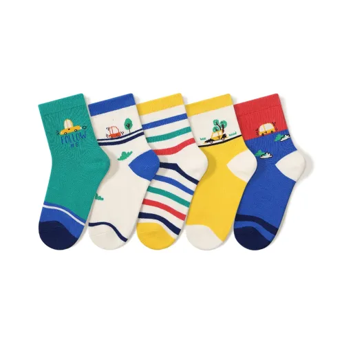 Montagut Мультяшный Car Высокие носки 5 пар Kids Носки