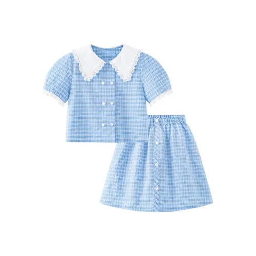 Mini Bala Комплект с юбкой Синий Белый Тон Детский