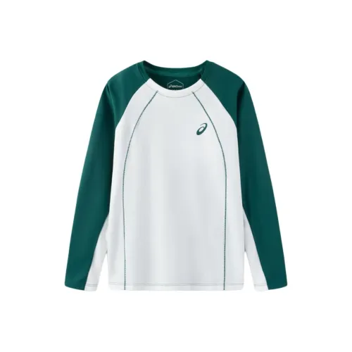 Asics T-Shirt Sports Performance Белый Зеленый Подростки