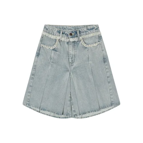 MostwantedLab Джинсовые шорты Женские Светлый деним