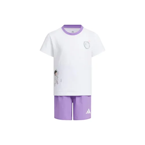 Adidas Повседневная спортивная одежда Набор Белый Слитый Фиолетовый для детей 3-7 лет