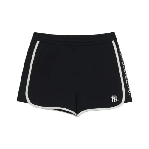 Mlb Base Logo New York Yankees Черные Женские Спортивные Шорты