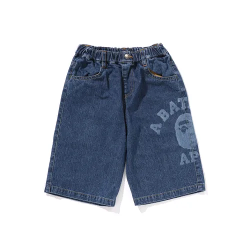 A BATHING APE Monkey Head Collection Bape SS25 Шорты Дети 3-7 лет Темно-синий NYX