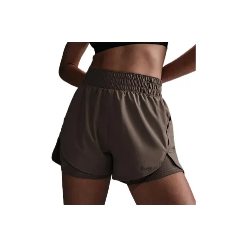 nike Dri Fit Спортивные шорты Женские Норково-коричневый Черный