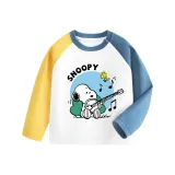 [Реглан с длинным рукавом] Белый и Желтый, Синий Haystack Nubi