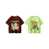 [100% cotton, дружественный к коже] Серия Nubi/Темно-кофейный + Граффити Nubi/Зеленый