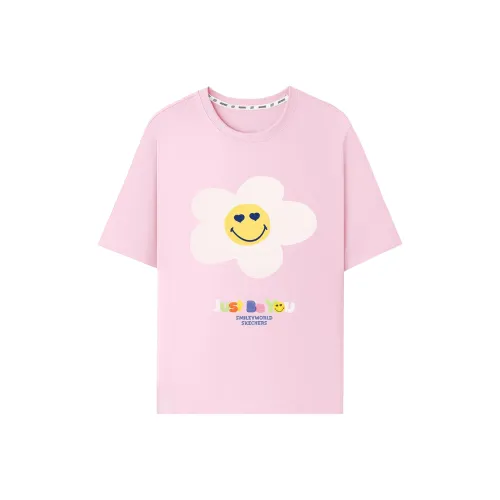Skechers Kids x SMILEYWORLD T-рубашка SS25 Розовый цветок вишни 004K Для детей 3-7 лет