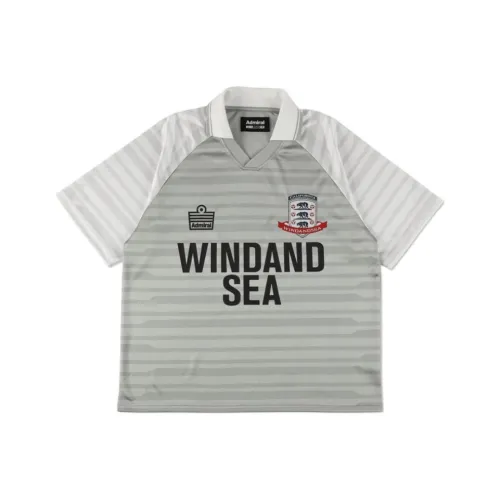 Wind And Sea Admiral Collaboration Белое Унисекс Поло