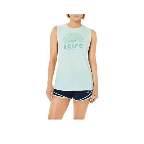 Asics MUSCLE TANK MOUNTAIN Спортивные жилеты Женские Свежий Ледяной Многоцветный