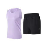 Комплект (Майка Лаванда + Черные Шорты)