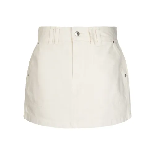 CALVIN KLEIN SS25 Джинсовые короткие юбки Женские Белые