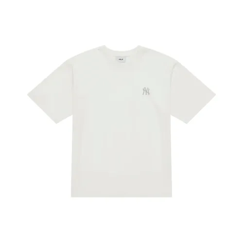 Mlb Base Logo New York Yankees Basic Collection SS25 T-Shirt Unisex Ivory