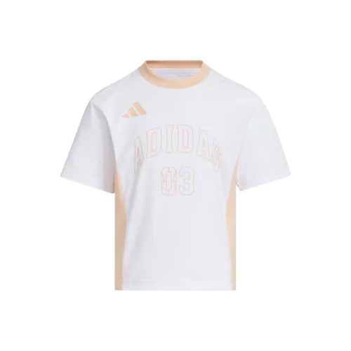 Adidas Climacool T-рубашка Белый Розовый End Кораллово-розовый для детей 3-7 лет