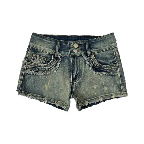YEARNED Джинсовые шорты Женские Ностальгический синий