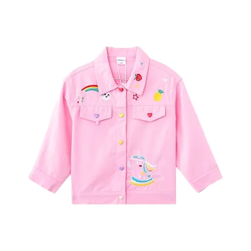 Mami Macca Продуктовый узор Сердце Детский Топ Осенний Children Возраст 3-7 лет Розовый