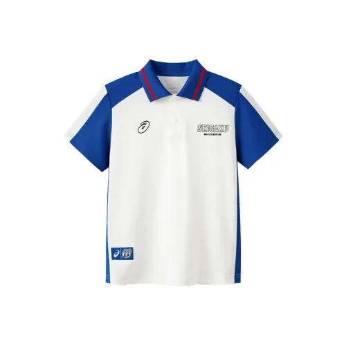 Asics x XINWANGQIUWANGZI LIANMINGKUAN Спортивная рубашка для выполнения упражнений SS25 0001 Натуральный белый Детская одежда для детей в возрасте 3-7 лет