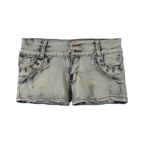 MO VOICE Джинсовые шорты Женские Ностальгический синий