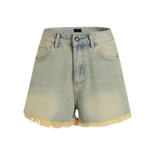 LIUREGALI Джинсовые шорты Женские Светло-желтые