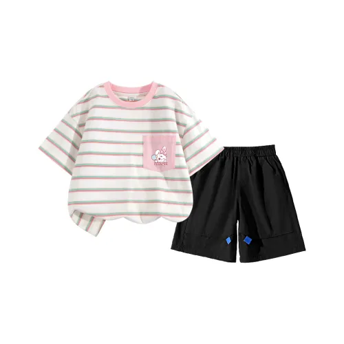 La Chapelle Kids Повседневная спортивная одежда Розовый Белый Usahana Карман K Черный Однотонный Дети 3-7 лет