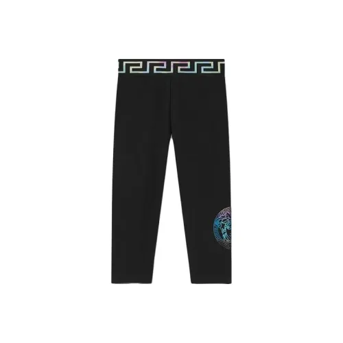 VERSACE Детские и Младенческие Длинные Брюки Детская Одежда Greca Medusa Леггинсы Черный Infant And Toddler