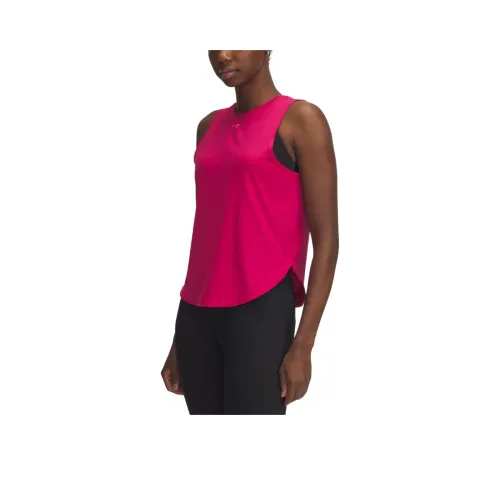 Under Armour Elite Tank Sport Жилет Женский Градиент Фиолетовый Красный Светоотражающий