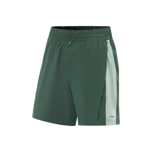 LINING Fitness Series Mountain View Зеленый/Tallow Зеленый Женские спортивные шорты