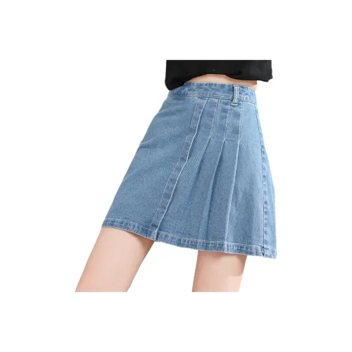 JEANSWEST Джинсовые короткие юбки Женские Синие