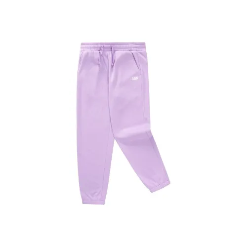 Skechers Classic Casual Series Вязаные Тренировочные Штаны Лаванда Подростки