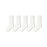 5 пар (Белый High-Cut + Белый High-Cut + Белый High-Cut + Белый High-Cut + Белый High-Cut)