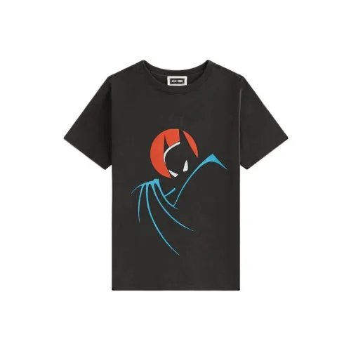 kith x Batman T-рубашка FW24 Animated Винтажный черный для детей 3-7 лет