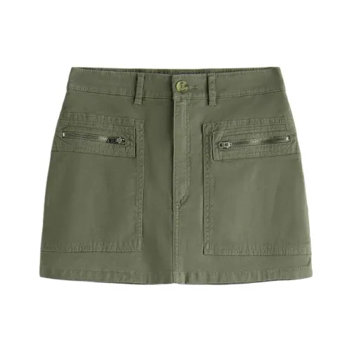 Abercrombie＆Fitch Карго Юбка Короткая Женская Армейский Зеленый
