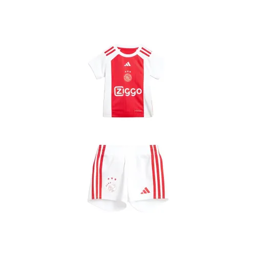 Adidas Повседневная спортивная одежда Ajax Amsterdam 23 24 Дом Kit Kids Белый Ярко-красный Детский